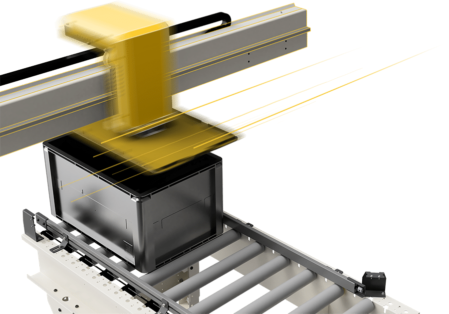 Autonomiczny Robot Systemu Wysokiego Składowania BOxSS Posiada Chwytak I Ma Dostęp Do Każdego Pojemnika W Magazynie