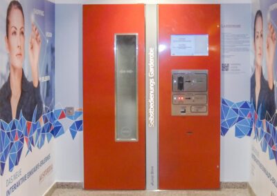 Front Panel of The Automatic Cloakroom Installed In The Shopping Mall